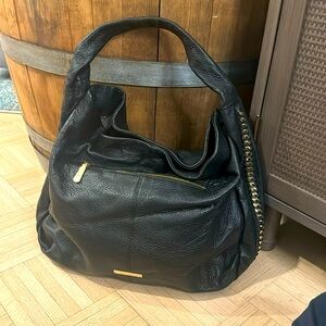 Vince Camuto Leather Black Hobo